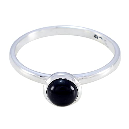 Bague de forme ronde en argent pour garçons et filles