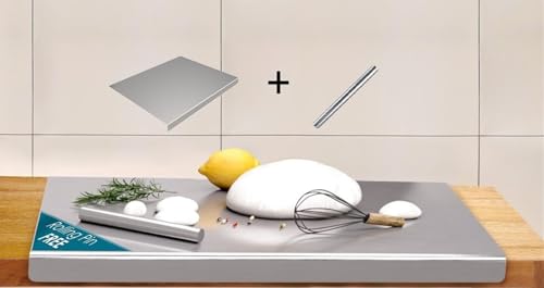 MinmilSmart - 304 Original Stainless Steel Chopping Board with Fr...