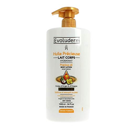 Evoluderm - Leche corporal nutritiva aceite precioso - Sin grasa - Vegano - 1000 ml - Fabricación francesa Cover