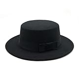  HHF Gorras & Hats Nuevo Invierno Otoño Bowler Lana Sombreros Mujeres Hombres Lazo Lazo Señoras Fedoras Top Jazz Sombrero Europeo Americano Redondo Tapas (Color: 4, Tamaño: Talla Única)