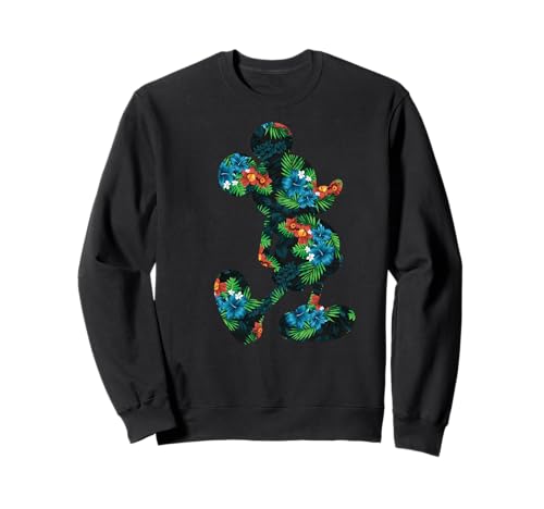 Sweatshirt Disney Mickey imprimé tropical décontracté pour style urbain