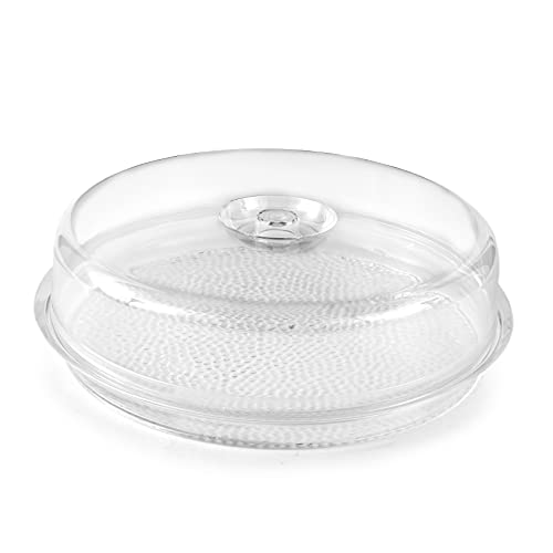 Huang Acrylic Clear 11" Round Pie Tray With Cover (Set) Great For Gifting Or Hosting, Durable, Long Lasting, Easy To Clean | Pie And Snacks Plate For Parties, Holidays, Weddings #TOP1