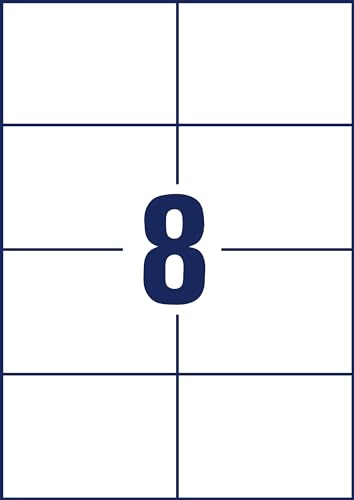 AVERY Zweckform 6138 Universal Etiketten (200 plus 40 Klebeetiketten extra, 105x74mm auf A4, Papier matt, individuell bedruckbar, selbstklebende Aufkleber mit ultragrip) 30 Blatt, weiß