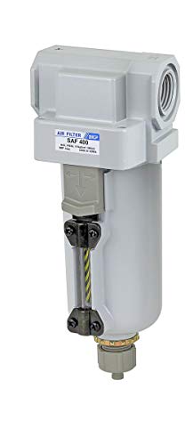 Pneumaticplus Saf400-N04B-Mep Compressed Air Particulate Filter 1/2" Npt, 10 Micron - Metal Bowl W/Manual Drain, Bracket #TOP30