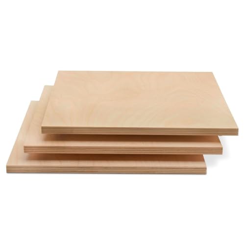 Baltic Birch Plywood 12 x 12 x 3/4 Inch - 18 mm Craft Wood, B/BB Grade, Stronger Than Basswood Sheets/Balsa Wood, Perfect for Laser, CNC Cutting, Shelf Boards 12 inch Wide, by Woodpeckers