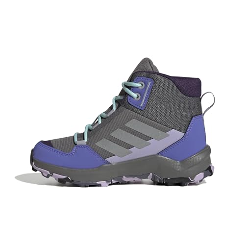adidas Unisex - Bambini Terrex AX4R Mid Hiking Shoes, Grey Four/Matte Silver/Semi Flash Aqua, 39 1/3 EU
