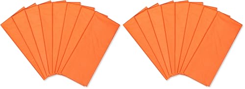 Image of Papyrus 8 Sheets 20 in. x 26 in. Orange Tissue Paper for Graduation, Birthdays and All Occasions (Pack of 2)