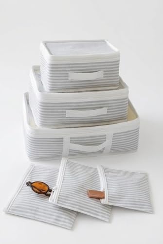 Orret Home 6'lı Valiz Organizer Seti – Fileli Seyahat Düzenleyici, Bavul İçi Çanta, Hastane Çantası Organizeri, Kıyafet Ayakkabı İçin Valiz Düzenleyici, Pratik ve Kompakt Bavul İçi Çanta Seti - Görsel 2