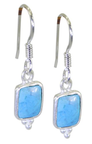 Bijoux en argent 925 boucle d'oreille turquoise RIYO idée cadeau