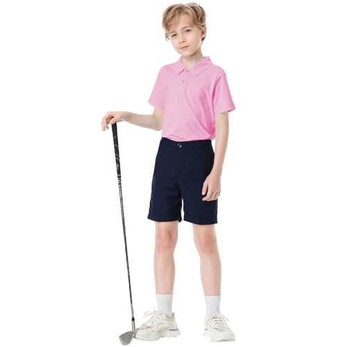 Image of Dreammonkey Toddler to Youth Stain Resistant Polo Shirts Kids Collared Golf T-Shirt School Uniform for Boys and Girls