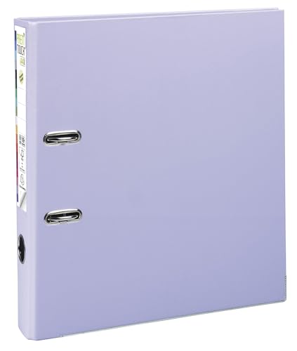 Exacompta 53107E 10er Pack Premium Kunststoff-Ordner Prem´Touch. 5 cm schmal DIN A4 MAXI Ringordner Aktenordner Briefordner Büroordner Plastikordner Schlitzordner flieder