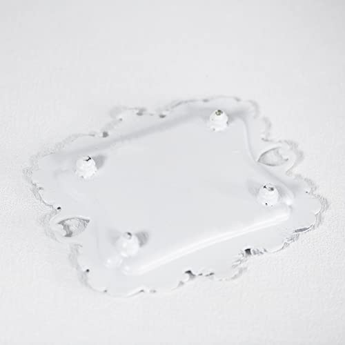Image of Funly mee Antique Trinket Dish Vintage Jewelry Tray, Ring Holder (White, S)
