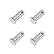 PATIKIL 10 x 25 mm Einzel Loch Clevis Pins, 4 Stück 304 Edelstahl Flachkopf Pin für Hitch Pin Lock Link Scharnier Systeme, Silber