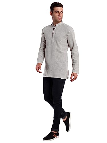 Image of Amazon Brand - Anarva Men's Cotton Short Kurta Regular Fit