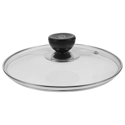 VALICLUD Tapa de Vidrio para Olla Resistente al Calor Lavable con Mango Aislante Cómodo Transparente para Cocina Adecuada para Cacerolas y Woks Pequeños Control Visual de Cocción