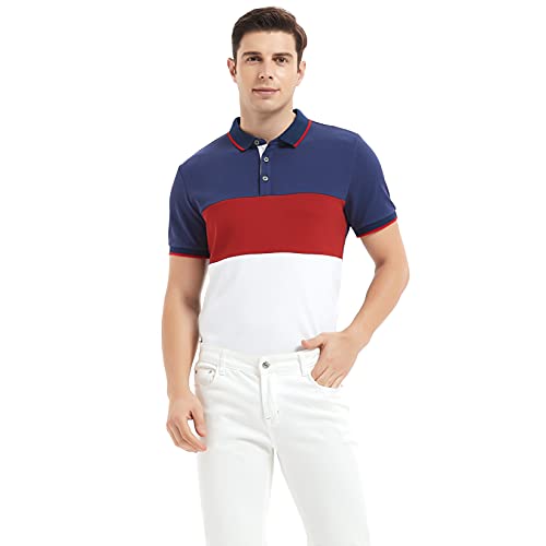 ZLUXURQ Polo clásico de Manga Corta de algodón para Hombre Cover