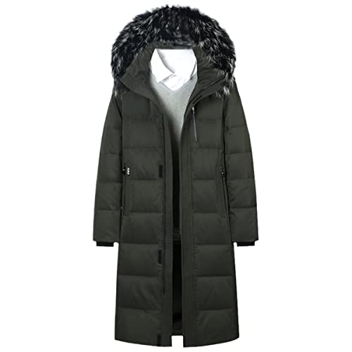 Doudoune d'hiver pour homme vert kaki manteau parka épais XXXXXL