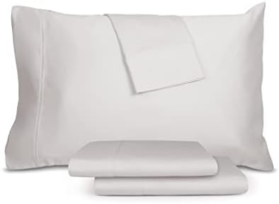 Sleepletics Celliant Performance Bed Sheets, Luxury Style, Soft, Breathable, Cool, Wrinkle & Fade Resistant, Promotes Better Sleep (Light Grey, Queen 15")