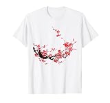 Peinture traditionnelle chinoise pour amoureux des fleurs de prunier Mei Hua T-Shirt