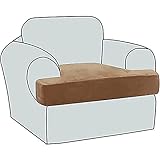 -ALTA QUALITÀ: realizzato in vero tessuto di peluche di velluto! Le nostre fodere per cuscini del divano elasticizzato sono realizzate in tessuto di velluto lussuoso e spesso, artigianato squisito con pelo corto denso e liscio che è traspirante, antirughe, senza pilling o sbiadimento dopo il lavaggio, trazione elastica, trama extra delicata per un tocco morbido e robusto che farà non irritante per la pelle, regalandoti un dolce godimento.