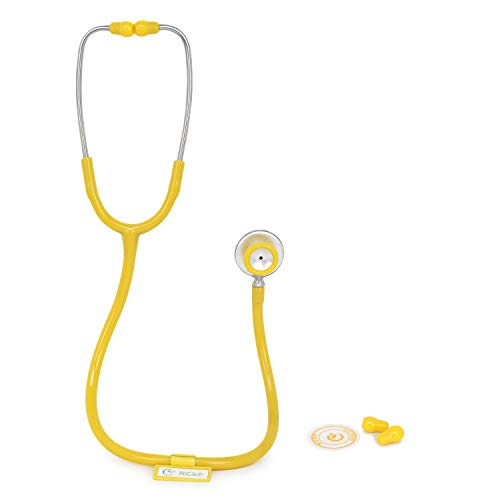 Image of RCSP Stethoscope for Doctors Micro Plus Students Medical Professional Version Yellow Aluminum Chest Piece