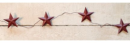 Burgundy Star Garland 60" Artificial Garland Star for Mantle, Arch, Table, and Entryway Red & Burgundy