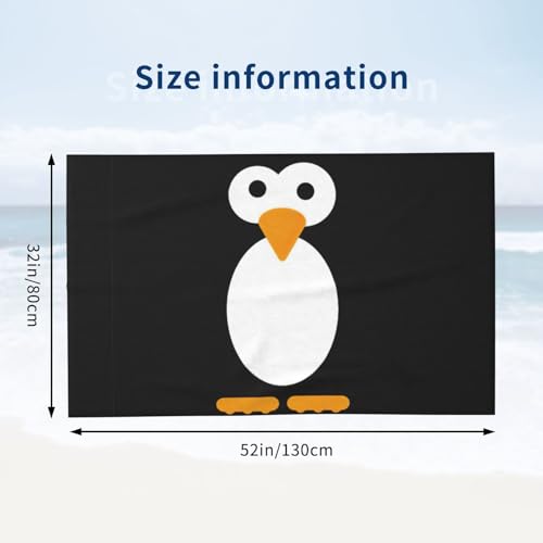 Serviette bain microfibre douce pingouin anti peau irritée