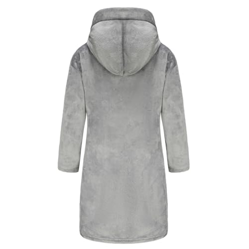 Ruogu EXGIRBLK29 Kids Bathrobe Hooded Plush Fleece Robe thumb #1