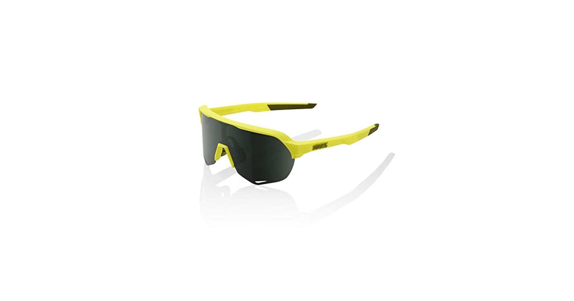 100% S2 Sunglasses-Soft Tact Banana-Grey/Green at Amazon