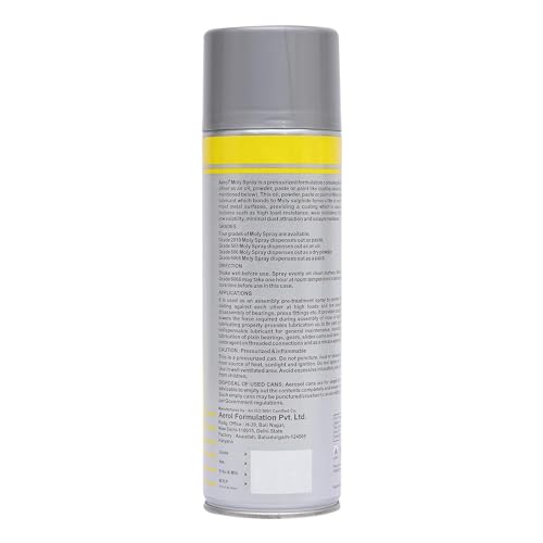 Image of Aerol Molybdenum Disulfide (MoS2) Dry Film Lubricant Spray (300g / 430ml) for Fasteners, Gears, Bearings, Chains & Sliding Mechanisms | Non-Melting Coating