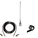 Proxicast 10 dBi 4G/LTE Omni Antenna + 50 ft SMA/N Coax Cable + Free Silicone Tape