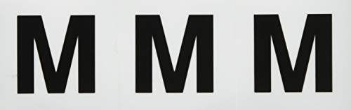 TRUSCO(トラスコ) アルファベットステッカー 50×50 「M」 透明 3枚入 TSN-50-M-TM