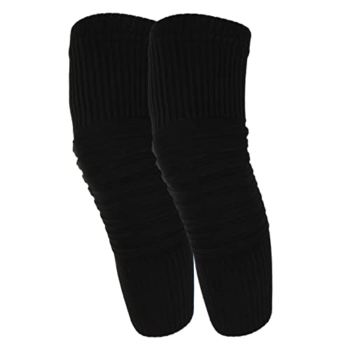 Image of Cashmere Wool Knee Brace Pads Unisex Winter Warm Thermal Knee Warmers Sleeve Soft Leg Warmers