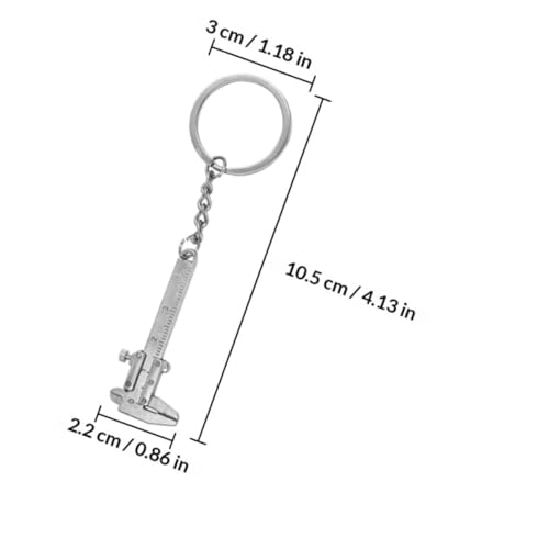 Générique Porte-clés Mini Pied à Coulisse à Vernier en Alliage de Zinc, Design Multifonction, Lot de 3, Outil de Mesure Portable pour Voyage et Décorations Suspendues – vue 2