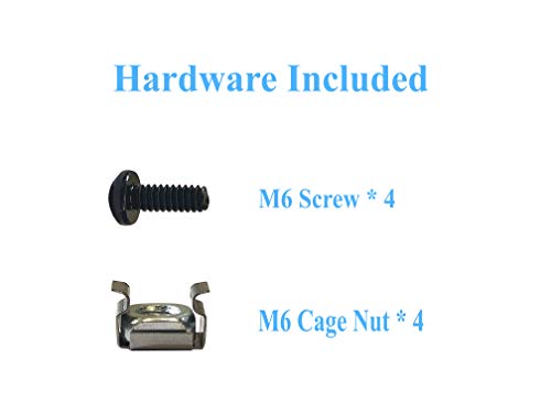 2U Universal Server Shelf Vented Rack Mount Cantilever Shelf 16\" Deep, for 19” Equipment Racks - Fixed Server Rack Cabinet Shelf