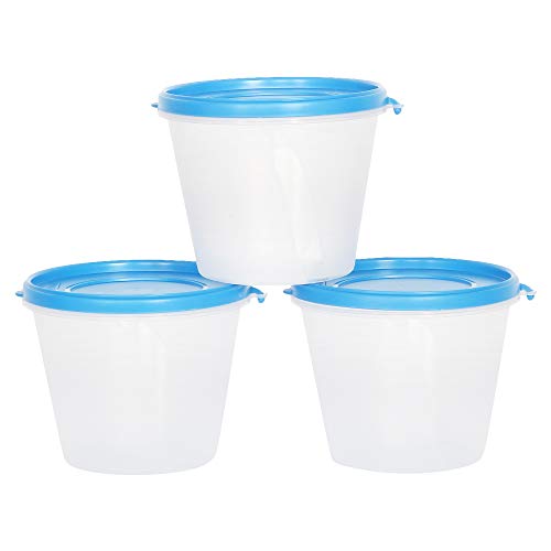 Image of Cutting EDGE Nesterware Food Storage Container for Pulses, Sugar, Tea, Cereals - 1L (Blue, 3)
