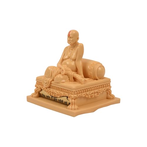 Image of KariGhar Swami Samarth Idol Perfect for Car Dashboard and House Warming Size 4.5 inch
