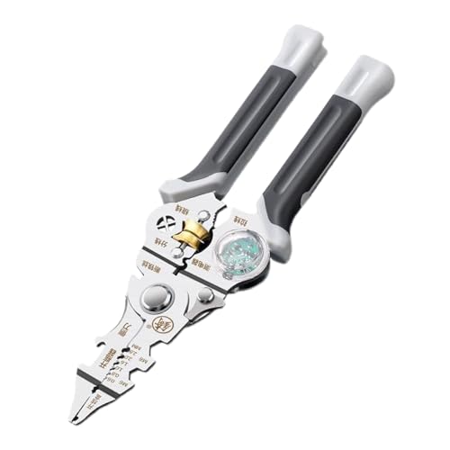 Herramienta Pelacables | Herramienta Eléctrica Multifunción para Pelar Cables - Equipo Portátil para Crimpar, Cortar y Cablear en Trabajos Eléctricos