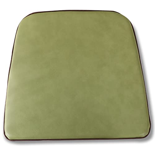Coussin de chaise en cuir vert premium galette de assise antidérapante en U finition haut de gamme