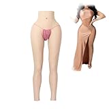 GAOLEI Realistic Silicone Pant with Fake Vagina Hip Enhancement Crotch Thickening Pants for Crossdresser Cospaly,Wheat colored,Upgrade
