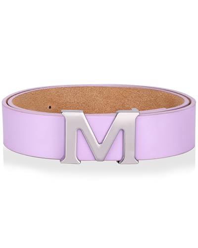 M Belt, Cosplay Leather Belt for Men Women Costume Jeans with Removable Buckle2