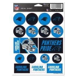 Carolina Panthers feuille d'autocollants vinyle 12,7x17,8 cm sticker sport US