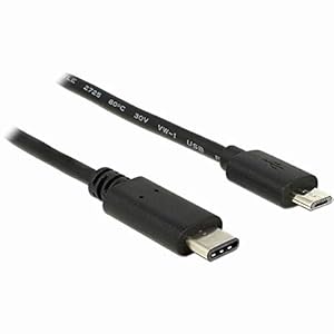 DeLOCK 0,5 m, USB 2.0-C/USB 2.0 Micro-B USB-kabel, 0,5 m, micro-USB B USB C zwart – USB-kabel (USB2.0-C/USB2.0 Micro-B, 0,5 m, Micro-USB B, USB C, 2.0, stekker/stekker, zwart)