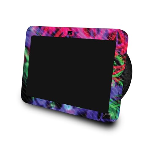 Image of Carbon Fiber Skin Compatible with Amazon Echo Show 8 (3rd Gen, 2023) - Neon Splatter - Premium 3M Vinyl Protective Wrap Decal Cover - Easy to Apply, Crafted in The USA by MightySkins