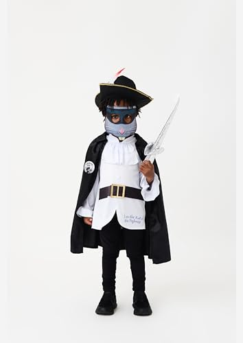 Blues Group Officially Licensed Highway Rat With Mask Hat and Sword Unisex Kids Costume | World Book Day Dress-Up and Fancy Dress | Ages 38 | (3-4 Years)