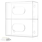 Double Glove Box Holder Wall Mount Glove Dispenser - Disposable Glove Holder Wall Mount Glove Station for Medical Gloves, Multipurpose Kitchen Gloves Holder - Includes Hanging Hardware