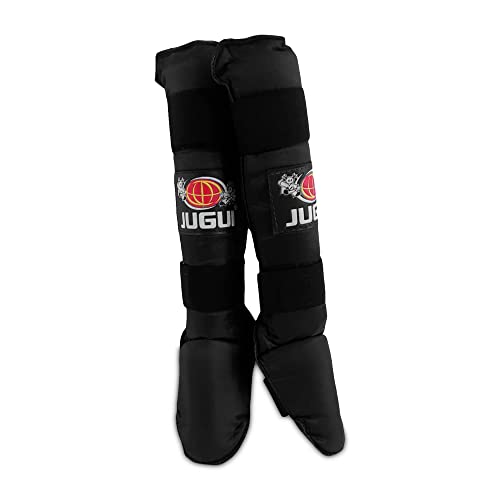 Caneleira Artes Marciais com Peito de Pé - Nylon com Elásticos