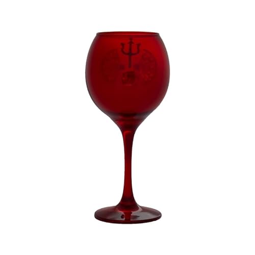 META ATACADO, Taça Vermelha Pomba Gira Leques Tridente 400 ml 20cm Celebra