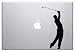 Tiger Woods Golf (Black 4") Vinyl Decal Sticker for Car Automobile Window Wall Laptop Notebook Etc.... Any Smooth Surface Such As Windows Bumpers