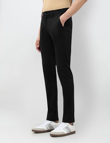 Image of U.S.Polo Association Men's Satin Slim Fit Trousers (USTR01782D Black 30)